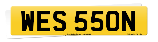 Registration number WES 550N